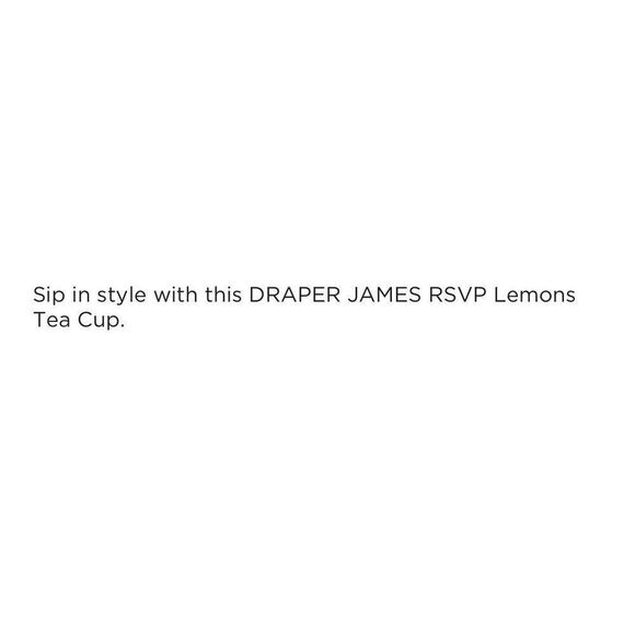 NWT DRAPER JAMES RSVP Lemons Boxed Teacup & Saucer Mother’s Day Gift Wife Tea - Picture 2 of 9